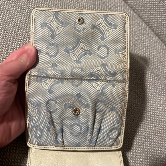 Celine Authentic blue and white compact wallet - Picture 7 of 17